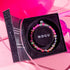 Rosa Kosmos | Silber | Galaxie Glasperlenarmband